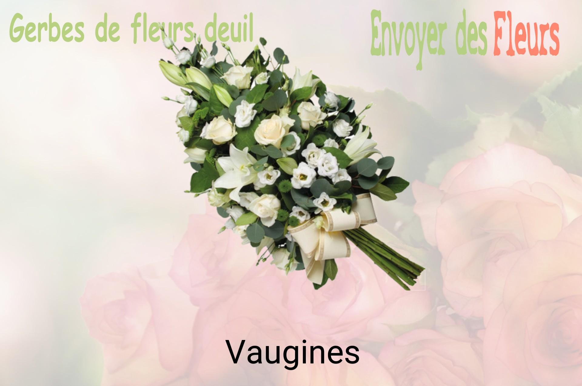 Gerbe de fleurs de deuil livrée à Vaugines